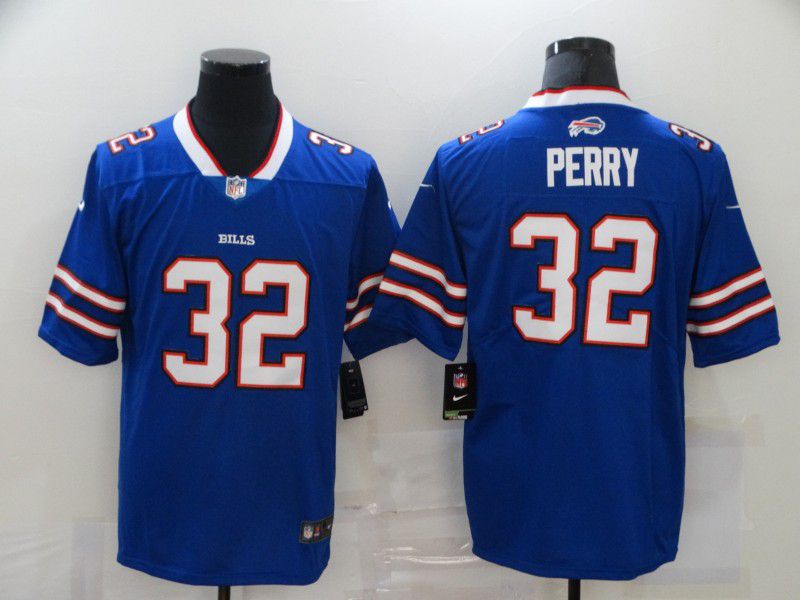 Men Buffalo Bills 32 Perry Blue Nike Vapor Untouchable Limited 2020 NFL Nike Jerseys